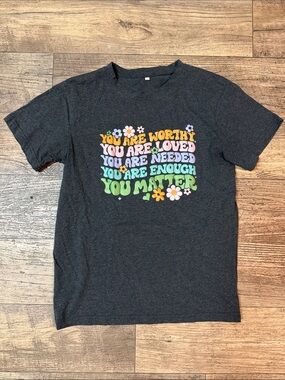 Multi Color Affirmation Graphic T-Shirt